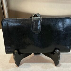 VTG BLACK COACH LEATHER LONG BIFOLD WALLET